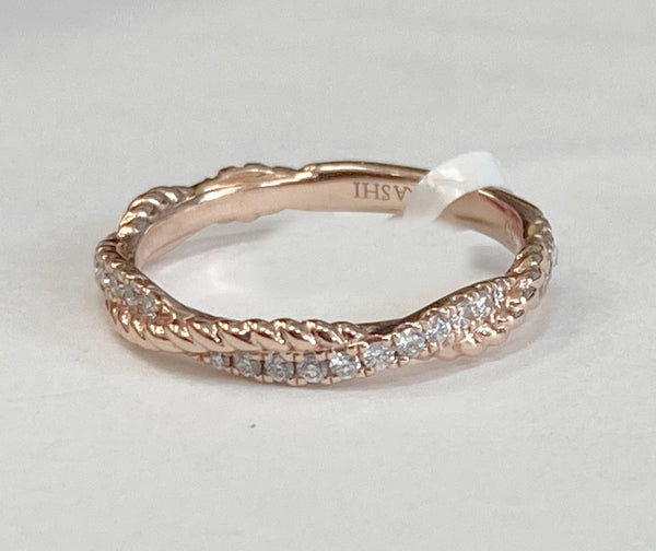 14KRG Diamond Twist Band