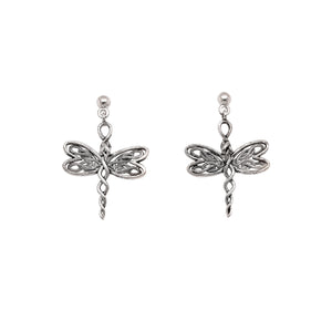 Earrings Rhodium Dragonfly Post Earrings from welch and company jewelers near syracuse ny 
