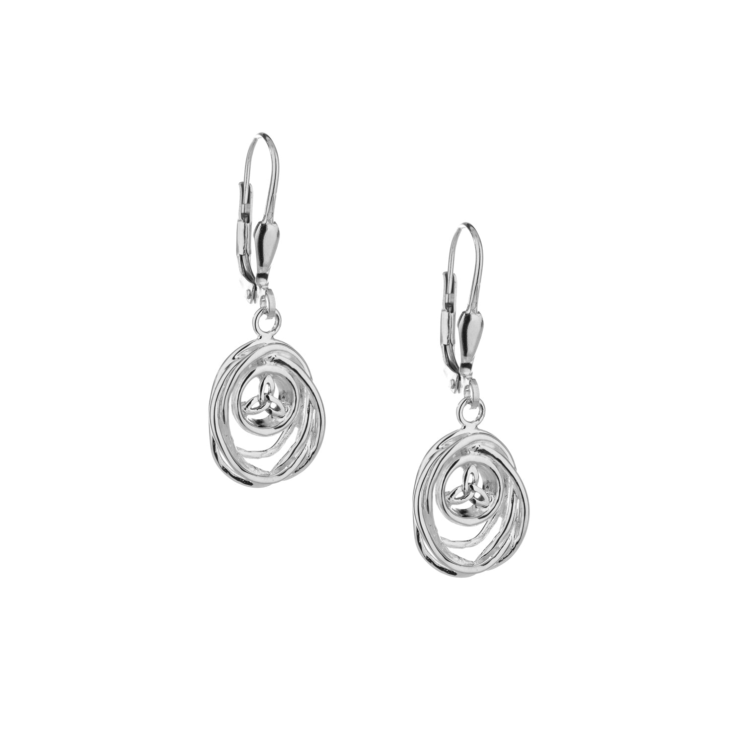 Earrings Celtic Cradle of Life Leverback Drop Earrings from welch and company jewelers near syracuse ny 