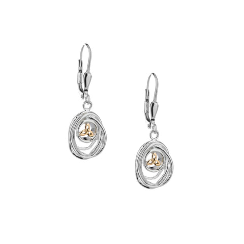 Earrings 10k Celtic Cradle of Life Leverback Drop Earrings from welch and company jewelers near syracuse ny 