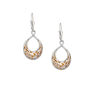 Earrings 22k Gilded Window to the Soul Teardrop Leverback Earrings from welch and company jewelers near syracuse ny 