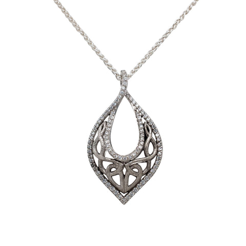 Pendant Rhodium White CZ Love's Chalice Pendant from welch and company jewelers near syracuse ny 