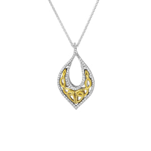 Pendant Rhodium 10k Yellow CZ Love's Chalice Pendant from welch and company jewelers near syracuse ny 