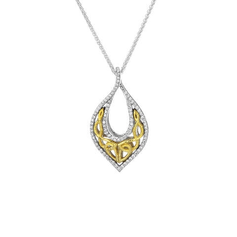 Pendant Rhodium 10k Yellow CZ Love's Chalice Pendant from welch and company jewelers near syracuse ny 
