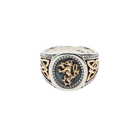 Ring Bands Oxidized 10k Lion Rampant Large Ring (Tapered) from welch and company jewelers near syracuse ny 