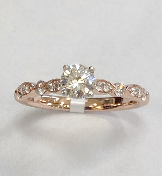 14KRG 3/4TW Diamond Engagement Ring