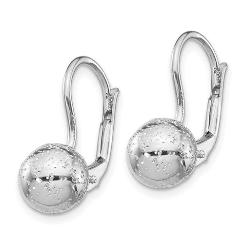 Sterling Silver Radiant Essence Ball Lever-Back Earrings