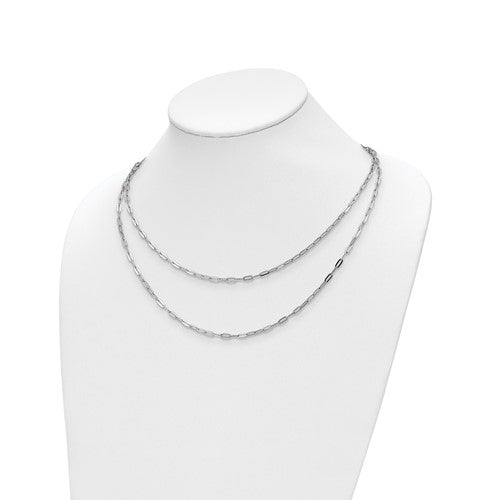 Sterling Silver Polished Multi-Strand Necklace