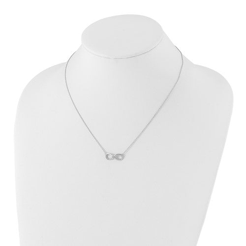 Sterling White Ice Infinity Necklace