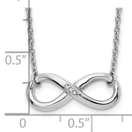 Sterling White Ice Infinity Necklace