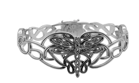 Sterling Silver Dragonfly Bangle