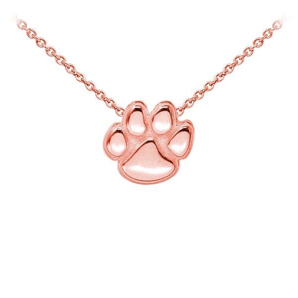 Paw Print Sterling Silver Dainty Necklace