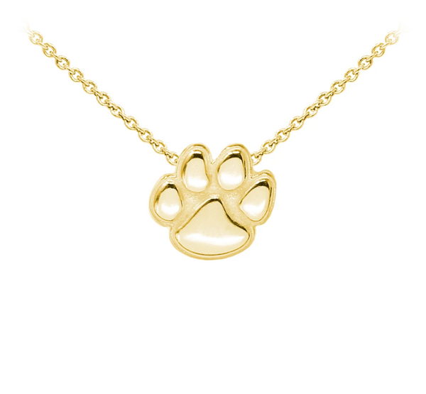 Paw Print Sterling Silver Dainty Necklace