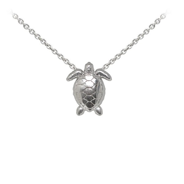Sea Turtle Sterling Silver Dainty Necklace