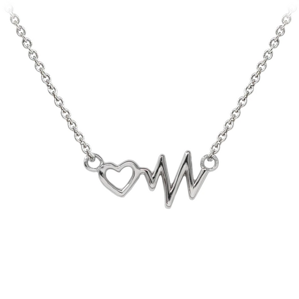 Heartbeat Sterling Silver Dainty Necklace