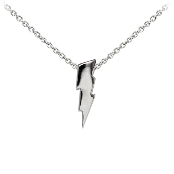 Lightning Bolt Sterling Silver Dainty Necklace