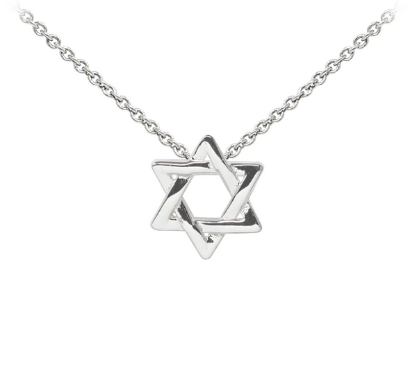 Star of David Sterling Silver Dainty Necklace
