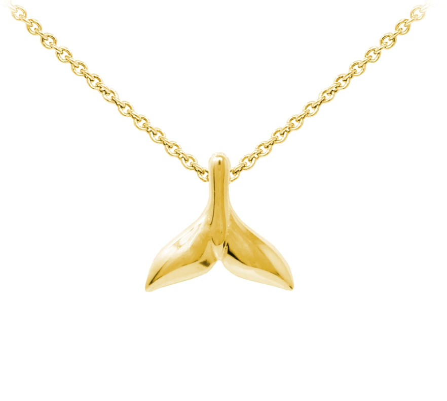 Whale Tail Sterling Silver Dainty Necklace