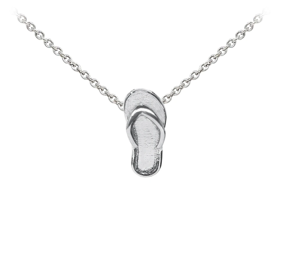 Flip Flop Sterling Silver Dainty Necklace Welch Company Jewelers