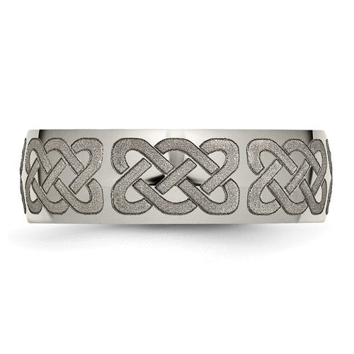 Titanium Polished Celtic Laser Band