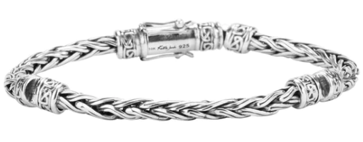 Sterling Wheat Link Bracelet