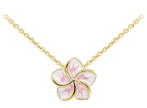Wind & Fire Magnolia Sterling Silver/Gold-Plated Dainty Necklace
