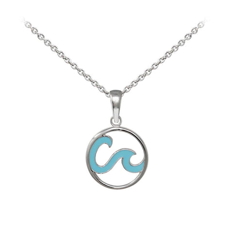 Wind & Fire Enameled Double Wave Sterling Silver Dainty Necklace Welch Jewelers Inspection and Cleaning Syracuse NY