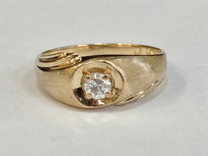 14KYG 1/4ct. Diamond Gent's Ring