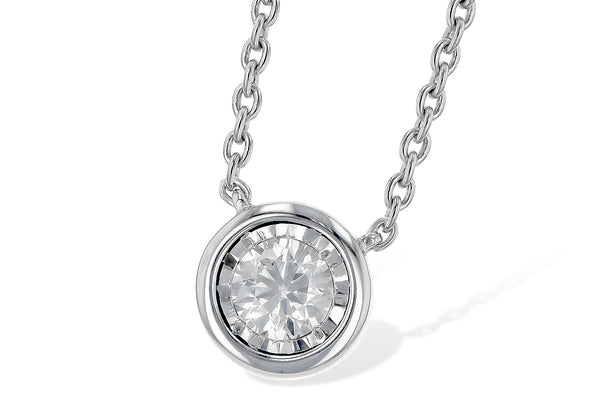 14K Bezel-Set Diamond Necklace