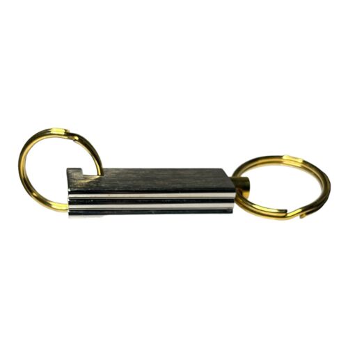 Stainless Steel & Gold Plated Double Ring Key Chain